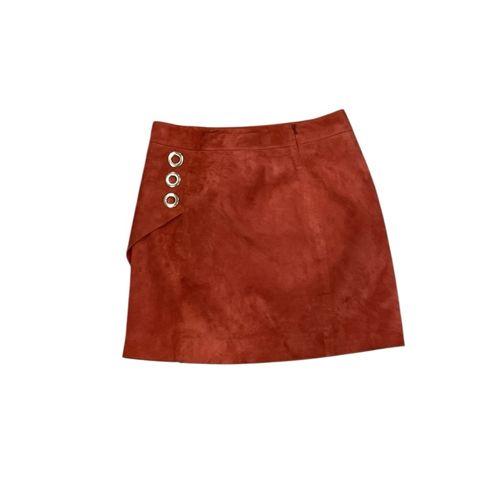 Michelle Mason Woman’s Burnt Orange Suede Skirt